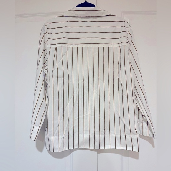 J.Crew NWOT collared cotton Poplin popover blouse szL - Picture 5 of 7